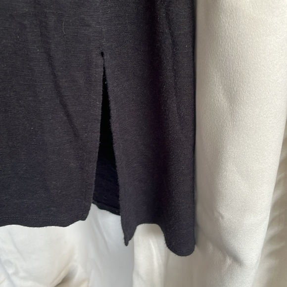 Madewell Black Sleeveless Midi Split Hem Dress Size Large - Picture 5 of 5